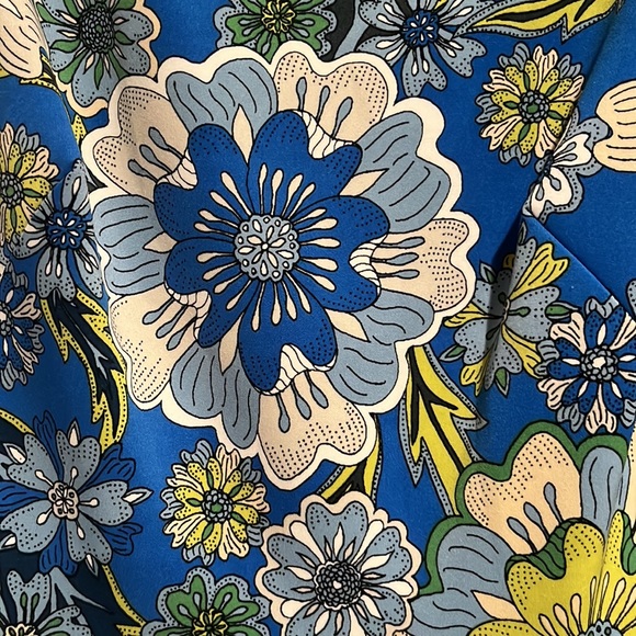 Blue Paisley Fit and Flare Dress - Picture 2 of 5